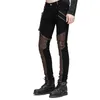 Herrbyxor steampunk vinter män lång jean gotisk hög midja herrbyxor svarta bruna tights bantning gata för malemen's drak22