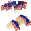 Party Decoration levererar 100st American Toothpicks Flag Cupcake Toppers UK Toothpick Flag Baking Cake Decor Drink Beer Stick SN4988