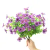 Couronnes De Fleurs Décoratives Pcs Violet Artificiel Faux Convient Pour La Maison Salon Décoration De Fête De Mariage Simulation Fleur Séchée Plante