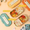 Bento Box Eco-Friendly Lunch Boxs Food Container Microwavable Dinnerware Lunchbox YF0105
