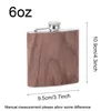 6oz Portable Pocket Stainless Steel Hip Flask Flagon Wood Grain Pattern Whiskey Wine Pot Drinker Alcohol Bottle Travel Tour Drinkware JY1167