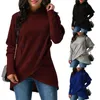 Women's Hoodies & Sweatshirts YL Brand Womens Hoodie Long Sleeve Hooded Asymmetrical Hem Wrap Solid Casual And Loose Fit Sweatshirt Outwear