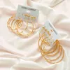 Dangle & Chandelier Jewelry Large Circle Hoop Drop Earrings For Women 2022 Vintage Statement Simple Gold Round Female Hanging FashionDangle