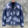 Famous Mens Denim Jacket Men Women High Quality Casual Coats Blue Fashion Mens Stylist Tops Outerwear Size S-2XL