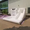 Şişme atlama sıçrama jumper ev düğün bouncy kale ile slayt kombo tüm beyaz fedai atlama yatak satılık ücretsiz gemi kapıya