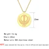 Pendant Necklaces Stainless Steel Trendy Sikhism Sikh Khanda Necklace Vintage Religious Chain Jewelry Charm Choker Gift Women MenPendant
