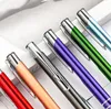 Metal Press Ball Point Pen Fashion Hållbar 1.0mm Ball Pen Pen School Office Skrivtillbehör Anpassad anpassad