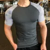 Hommes Running Compression Tshirt À Manches Courtes Sport Tees Gym Fitness Sweat Homme Jogging Survêtement Homme Athletic Shirt Tops 220629