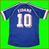 Retro 1998 Francais voetbalshirt zidane 10 henry 12 uniformen maillot de foot maillots voetbalshirts