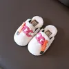 Kinderen Slippers Kids Winter Warm Chain Close Toe Nepbont Meisjes Platte schoenen Harige Huisschoenen 220421