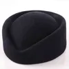 أعلى جودة النساء من الصوف شعرت قبعة قبعة دمعة يتوهم حبوب منع الحمل مربع Jepet Millinery Wizard Base Cap J220722