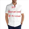 Link Drop VIP Summer Tops Femmes pour hommes DIY Chemise hawaïenne Chemises à manches courtes Taille américaine S 5XL 220714