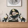 象の置物樹脂彫像彫刻アニメ彫像テーブルオーナメントギフトホームデコレーションアクセサリー220617