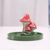 Resin Mushroom Incense Holder Handmade Insense Stick Burner Ash catcher Tray for Yoga Meditation