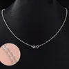 Chaînes MIIQAO 925 Sterling Silver Water Wave Chain Women Long 40 45 50 55 60 CM Wide 1.0 1.3 1.5 MM Rose Gold Necklace Golden