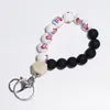 American Bandled Breaded Bracelet Keychains