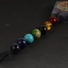 Chakra Chakra Pingente Reiki Natural Stone Crystal Resina Energia Orgone Bolsa Charme Chave dos Pingentes Cura Pendulum SuspensionKeyChains