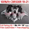 ホンダボディCBR500 CBR 500 RR CC 500R 500CCの射出型型OEM 19-21ボディワーク135NO.3 CBR500CC CBR500R 19 20 21 CBR500RR 2019 2020 2021フェアリンググロスホワイト