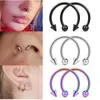 Cône Spike Fer À Cheval Circulaire Septum Nez Anneau En Acier Chirurgical Mamelon Cerceaux Nez Septum Sourcil Oreille Piercing Corps Bijoux GC1189