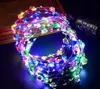 LED -verlichting kransen vrouwen bloemenhaar kroon lichtbanden hoofddeksels voor bruiloft Kids Night Market Speelgoed Gloeiende Garland hoofd ornamenten SN4603