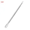 stainless Double Cuticle Remover Diy Nail Art Manicure Stainless Steel Spoon Shape Pusher dead skin Tool