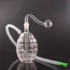 10 mm de vidrio hembra Bong Hookah Mini antitanque granada Dab Oil Rig en línea Perc reciclador burbujeador tubería de agua con tubo de quemador de aceite de vidrio macho