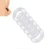 Toy Massager Man 6 Piece 1 Set Silicone Penis Lock Cock Ring Bondage Erektionsfördröjning EJACULATION Återanvändbar förlängning Bollväska Stret7216058