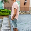 Męskie koszulki Summer T-shirt z krótkim rękawem bawełniany i lniany pullenv Casual Shirt męski oddychający s-3xlmen's