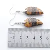 Nuevo pendientes de moda populares para mujeres tigres de piedras preciosas naturales alas de ￡ngel talladas en forma de aretes colgantes joyas dr3297