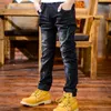 Ienens 4 11 anos Roupas de meninos Slim Straight Jeans Classic Bottoms Crianças Pontas de Denim Crianças Crianças Baby Boy Casual Casual 220808