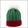 CAPS HATS 15659 Nya vinter jul barn stickad hatt baby varm faux päls barn droppleverans 2021 mxhome dhroi