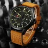 Zegarek zegarek kwarcowy dla mężczyzn Casual Military Sports Man skórzana ręka zegarowy Zegar Renogio MasculinowristWatches