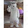 Costume da mascotte di orsi polari bianchi di Pasqua, personaggio a tema dei cartoni animati, carnevale, unisex, per adulti, per feste di compleanno di Natale