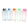 17oz Clear Milk Water Bottles 500ml PP&PS Tumblers 7color Plastic Drinking Wine Cup BPA Free Kettle By Air A12