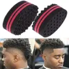 Escova de esponja de cabelo oval de lados duplos para cabelo natural afro ondulado escovas de dreads ferramenta de estilo de barbeiro