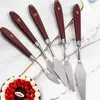 5pcs/set boyama bıçağı paslanmaz çelik spatula sıyırıcı yağ akrilik renk karıştırma yayma kek buzlanma xbjk2207