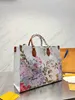 M21233 M45494 M45495 M44571 ONTHEGO BAG 22SS PM MM Blommor Gradient Winter OTG Spring In the City Tote Italian Womens Luxurys Crossbody Shoulder On the Go påsar 25 34 cm