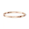 Fashion Luxury bangle love bracelet design a vite oro rosa Platinum designer gioielli braccialetti 3.65mm bracciali per donna Anniversary party Titanium Steel B6047317