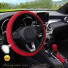 Universal 38Cm 13 Pcs Ice Silk Steering Wheel Cover Wear Resistant AntiSlip Car Accessories Gear Hand Brake cover Interior J220808