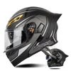 Casque de moto quatre saisons double lentille, visage complet, demi-casque de Locomotive, la dernière capacité modulaire rétro Dot