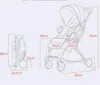 아기 가벼운 유모차 새로운 패션 어린이 유모차 비행기 미국 Au Ru Spain France 세금 무료