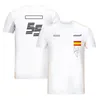 Herrpolos F1 Driver T-shirt Mens Team Uniform kortärmad fläktkläder Casual Sports Round Neck Racing Suit kan anpassas 5AW6