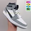 2023 New Mid 1 1s Herr Basketskor Jumpman Ljus rökgrå Pine Green Kentucky Blue Berry rosa Rose UNC Chicago Herr Dam Designer Sneakers Sport Trainers GAI