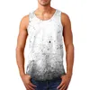 Douhoow Summer Men's 3d Splash Ink Tank Tank Tops Sport Sleveveless Undershirt Trening Atletyczny siłownia mięśni biegowa Koszulki 220622