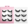 Épais naturel 3 paires de faux cils de vison ensemble léger doux vif à la main multicouche malpropre faux cils extensions accessoire de maquillage pour les yeux 10 modèles DHL