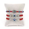 Blue Evil Eye Charm Charm Chains Rope Chains للنساء للنساء سلحفاة الفيل Hamsa Hand Charm Red String Bangle المجوهرات