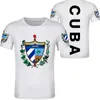 CUBA uomini giovani fai da te personalizzato gratuito p o nome numero nazione bandiera spagnolo paese repubblica cu college boy casual t shirt vestiti 220620