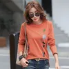 LJSXLS Print T Shirt Frauen Baumwolle Koreanische Mode Frau Kleidung Frühling Tops Herbst T-shirt Langarm T Femme 220728