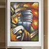 Abstract personage gouden masker canvas posters muur kunst print modern schilderij Noordse kinderslaapkamer decoratie foto