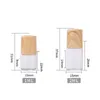 1ml 2ml 3ml 5ml Roll on Empty Bottle Clear Glass Cosmetic Sample Eye Cream Essential Oil Steel Roller Vials Plastic False Wood Lid Small Perfume Refillable Container
